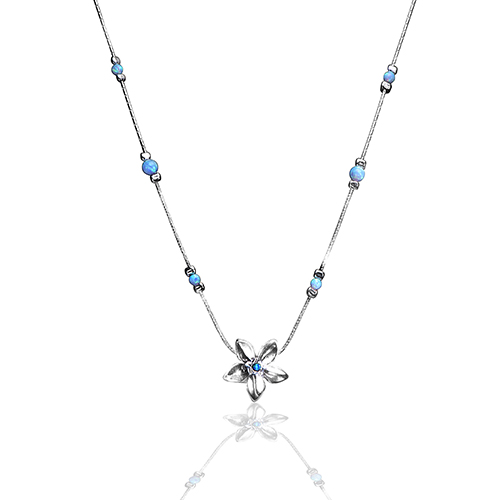 N00726OP SHABLOOL ISRAEL Didae Handcrafted Opal Sterling Silver 925 Necklace 